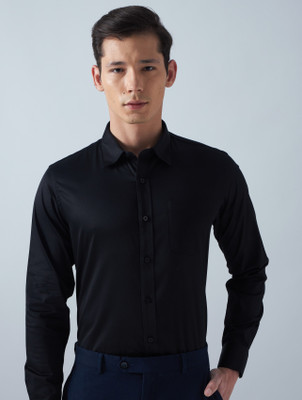spectre Men Solid Formal Black Shirt