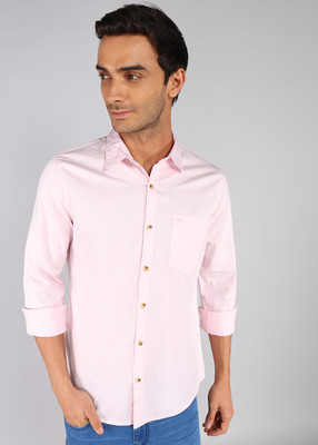WROGN Men Solid Casual Pink Shirt
