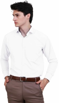 Appel Touch Men Solid Formal White Shirt