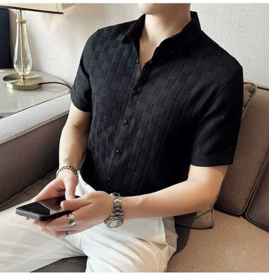 DHAMELIYA ENTERPRISE Men Solid Casual Black Shirt