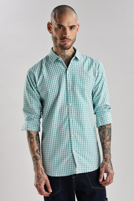 Aarna Enterprise Men Self Design Casual Light Blue Shirt