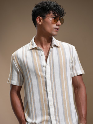 HIGHLANDER Men Striped Casual Multicolor Shirt