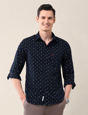 U.S. POLO ASSN. Men Washed Casual Blue Shirt
