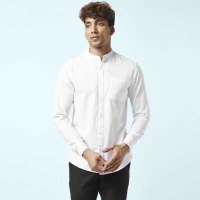 Byford by Pantaloons Men Solid Casual White Shirt