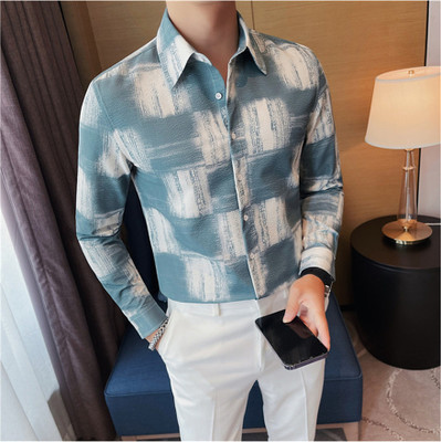 Manjubaa Enterprise Men Color Block Casual Blue Shirt