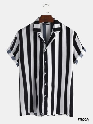 fitoda fashion Men Striped Casual Multicolor Shirt