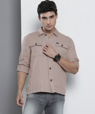 The Indian Garage Co. Men Printed Casual Grey Shirt