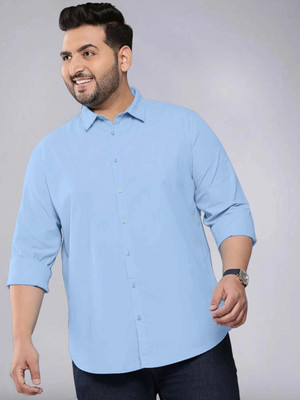 METRONAUT PLUS Men Solid Casual Blue Shirt