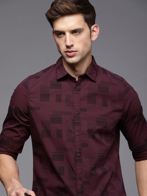 WROGN Men Printed Casual Purple, Black Shirt