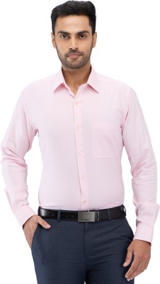 Raymond Men Self Design Formal Pink Shirt