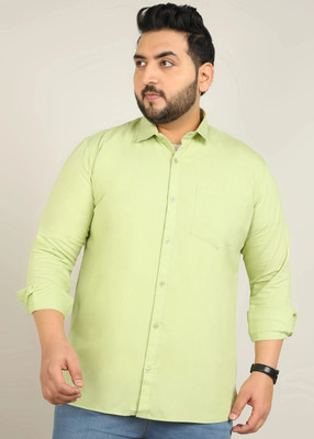 METRONAUT PLUS Men Solid Casual Green Shirt