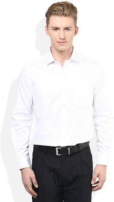 Super Waston Men Solid Casual White Shirt