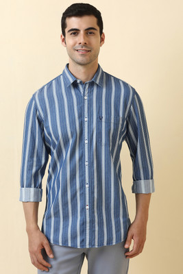 Allen Solly Men Striped Casual Blue, White Shirt