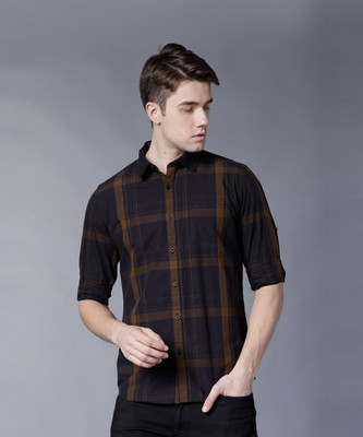 HIGHLANDER Men Checkered Casual Multicolor Shirt