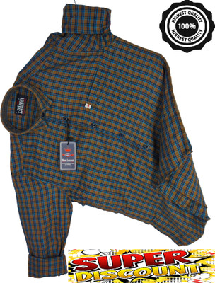 Marc Laurent Men Checkered Casual White Shirt