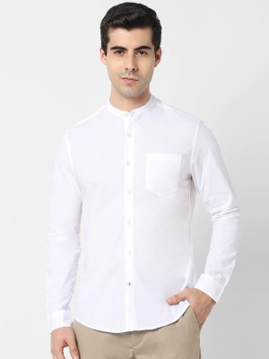 Wickster Men Solid Formal White Shirt