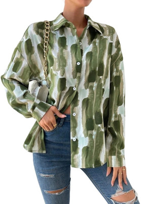 Sheden lopez Women Printed Party Cream Shirt
