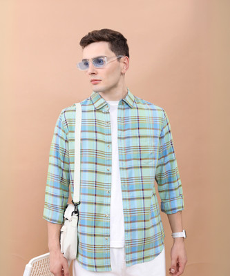 HIGHLANDER Men Checkered Casual Multicolor Shirt
