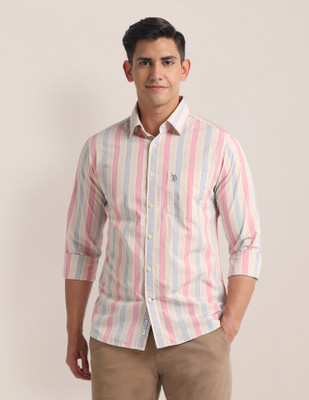 U.S. POLO ASSN. Men Striped Casual Multicolor Shirt