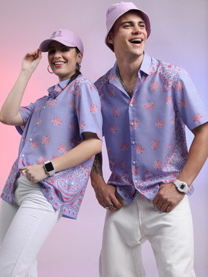 HIGHLANDER Men Printed Casual Purple, Red, White Shirt