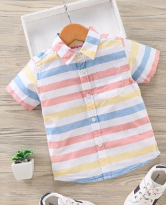 WinsWorld Boys Striped Casual Multicolor Shirt