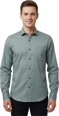 Miraque Men Solid Formal Grey Shirt