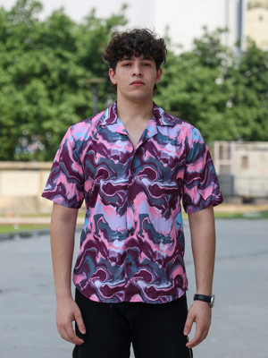 STOVESSY Men Printed Casual Multicolor Shirt