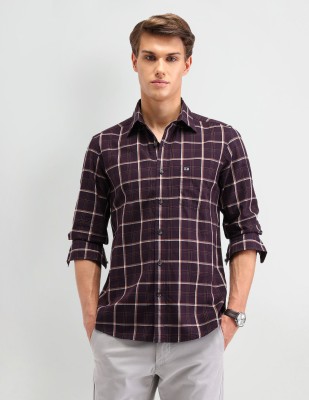 Arrow Sport Men Checkered Casual Blue Shirt