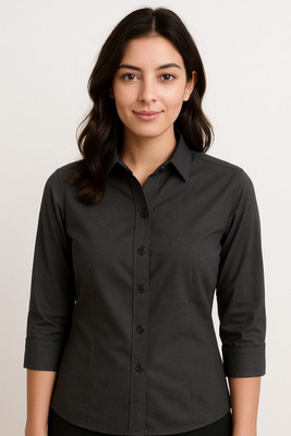 teenalo Women Solid Formal Maroon Shirt