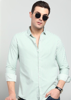 OTUS Men Checkered Casual Green Shirt