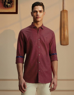 PETER ENGLAND Men Printed Casual Red Shirt