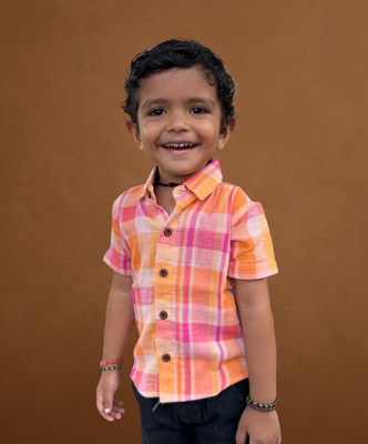 shishuhub Boys Checkered Casual Multicolor Shirt