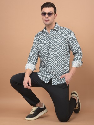 CRIMSOUNE CLUB Men Printed Casual Grey Shirt