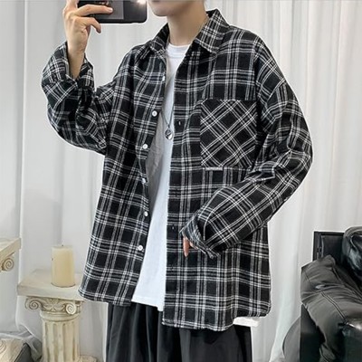 Asta Moda Men Checkered Casual Black Shirt