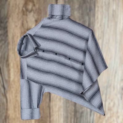 Pribha Fashion Men Striped Formal Grey Shirt