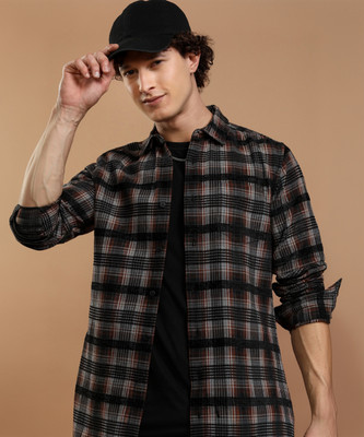HIGHLANDER Men Checkered Casual Multicolor Shirt