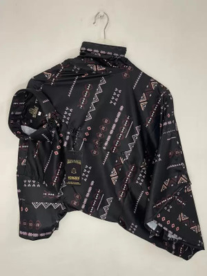 JANAKI ENTERPRISE Men Geometric Print Casual Black Shirt