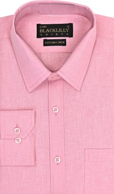 BlackLilly Men Solid Formal Pink Shirt