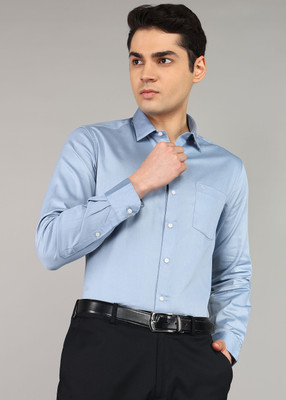 ARROW Men Solid Formal Blue Shirt