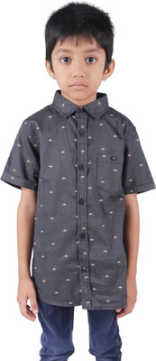 Jammer Boys Printed Casual Grey Shirt
