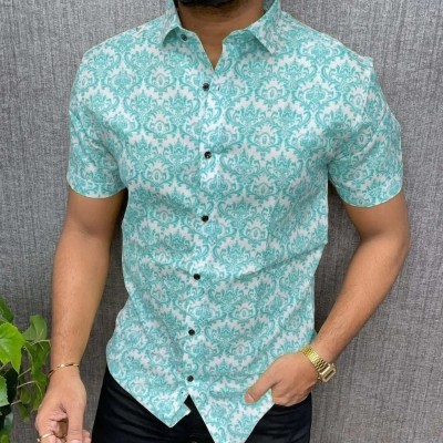 Mahalaxmi CREATION Men Printed Casual Light Blue Shirt