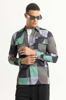 Snitch Men Printed Casual Multicolor Shirt