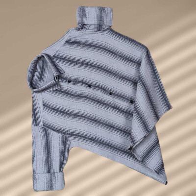 Viradha Fashion Men Striped Formal Grey Shirt