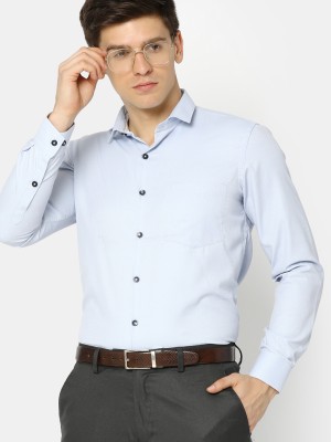 V-MART Men Solid Formal Light Blue Shirt