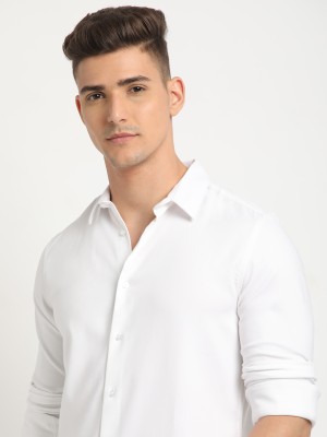 THE BEAR HOUSE Men Solid Casual White Shirt