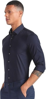 Calvin Klein Jeans Men Solid Casual Blue Shirt