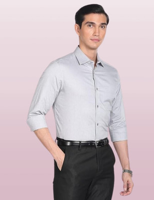 Vilantra Fashion Men Solid Casual Grey Shirt