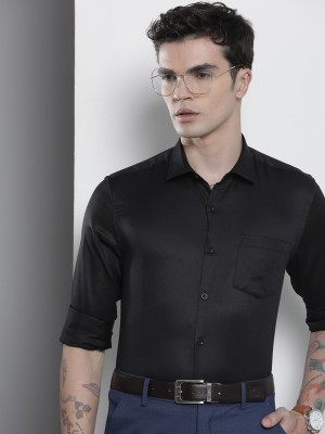 The Indian Garage Co. Men Solid Formal Black Shirt