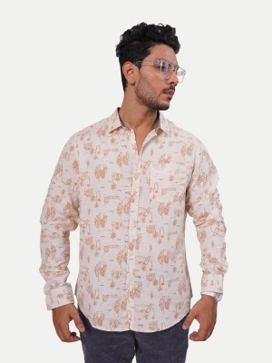 radprix Men Printed Casual White Shirt