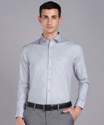 SAM & JACK Men Self Design Formal Grey Shirt